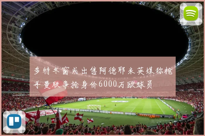 多特冬窗或出售阿德耶米英媒称枪手曼联争抢身价6000万欧球员